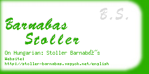 barnabas stoller business card